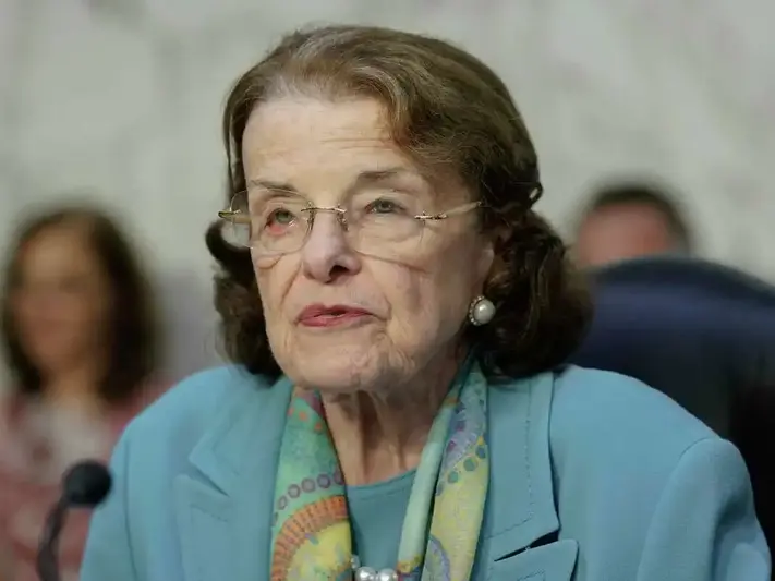 Dianne Feinstein sitting in public